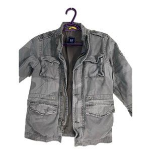 Kids GAP 6-7 camouflage military style utility jacket with cargo pockets